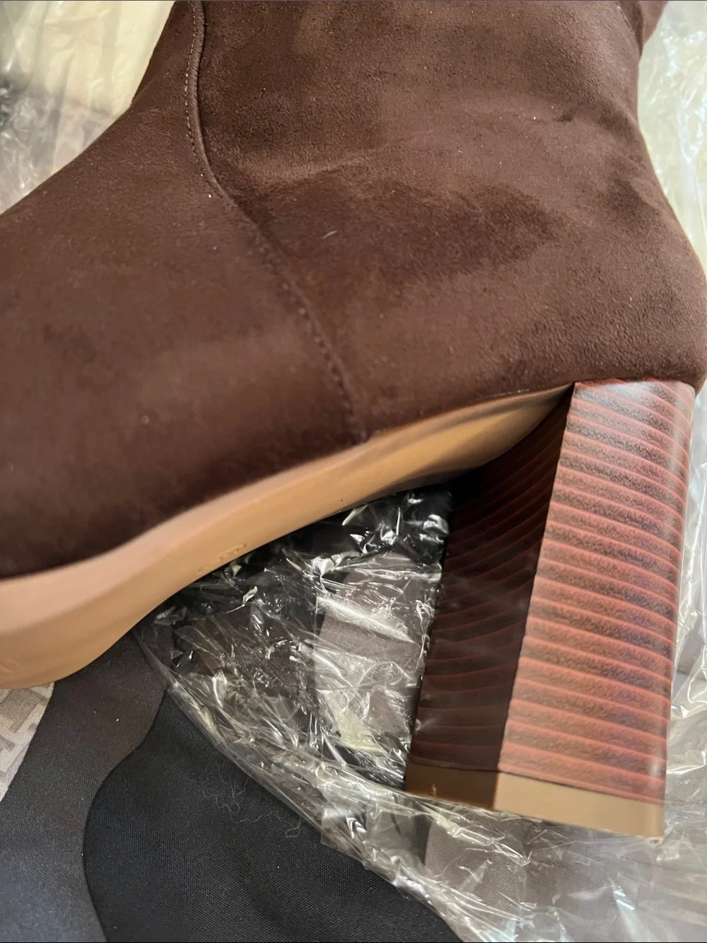 Women's Tall Brown Suede Block Heel Boots - Classic Versatile Style